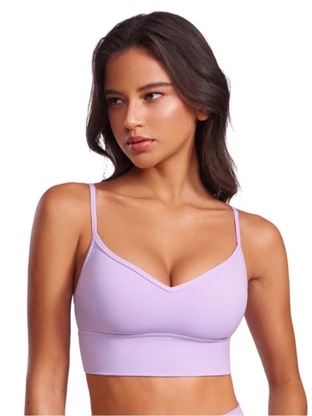CRZ YOGA Butterluxe Womens V Neck Sports Bra